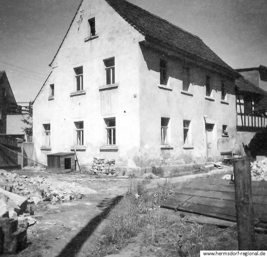 Bergstraße 12 während der Sanierung 1957