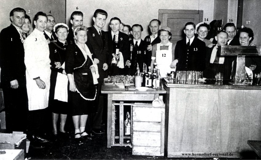 Personal des HO Rasthof Hermsdorfer Kreuz zwischen 1951 und 1960 