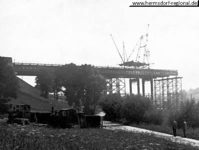 Die Tautendorfer Talbrücke um 1936