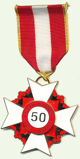 Ehrenzeichen für 50 Jahre in der Feuerwehr