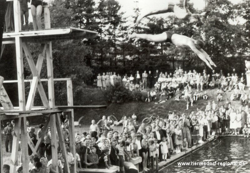 27.07.1952 Badfest aus Anlass der Einweihung des neuen Sprungturmes 