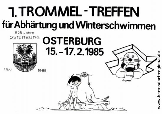Trommeltreffen für Abhärtung und Winterschwimmen 15. - 17.02.1985 in Osterburg