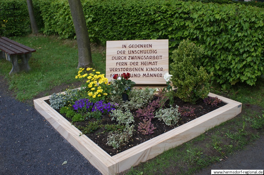 Gedenkstätte für die verstorbenen Kinder, Frauen und Männer der Zwangsarbeiter