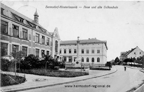 Ansicht der Schule vor der Zerstörung vom 09.04.1945