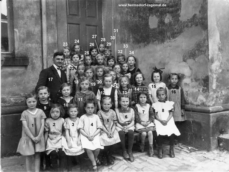 Klassenfoto Klassenjahrgang 1926 bis 1934, Foto 1926.
