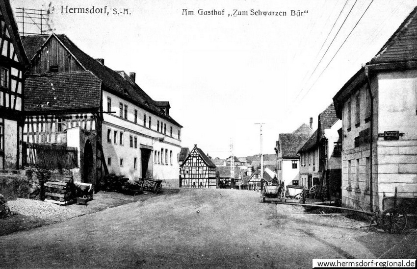Blick in Richtung Bergstraßevor 1875. 