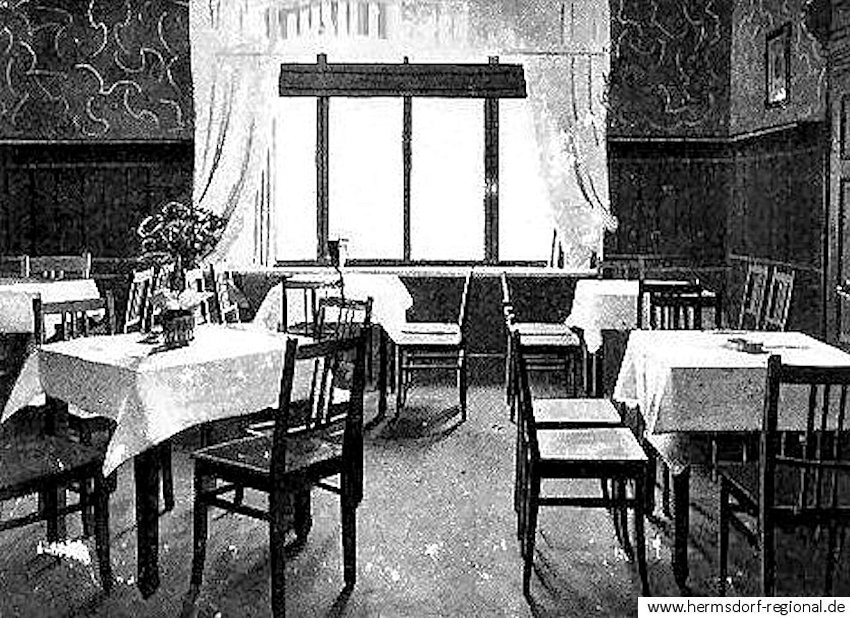 Blick in die Gaststube zur Zeit, als das Rathaus Gewerkschaftshaus war (1923 bis 1929)