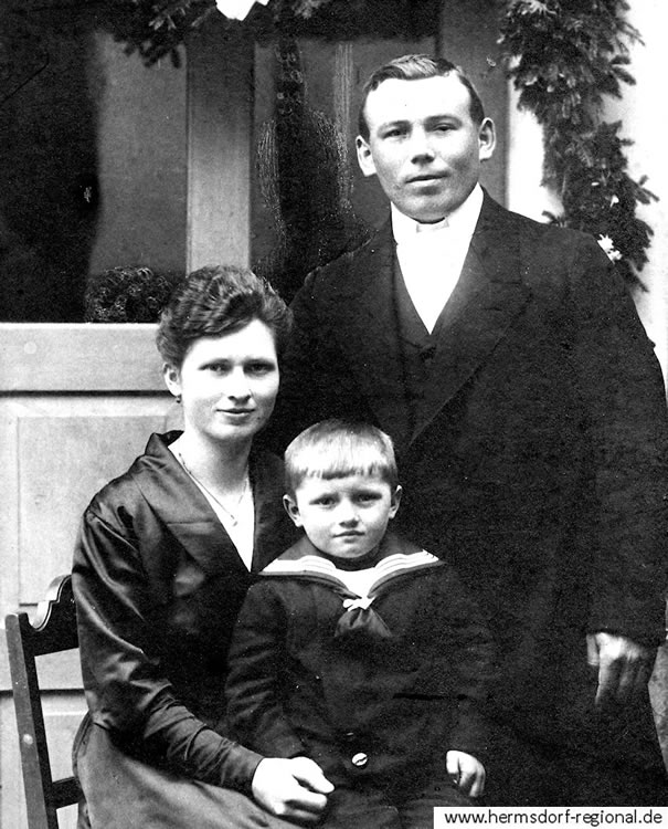Walter Remme mit Ehefrau Eugenie und Sohn Walter 