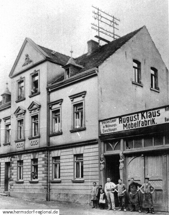 Möbel Klaus - das haus vor der Zerstörung am 09.04.1945 - rechts Ausschnitt