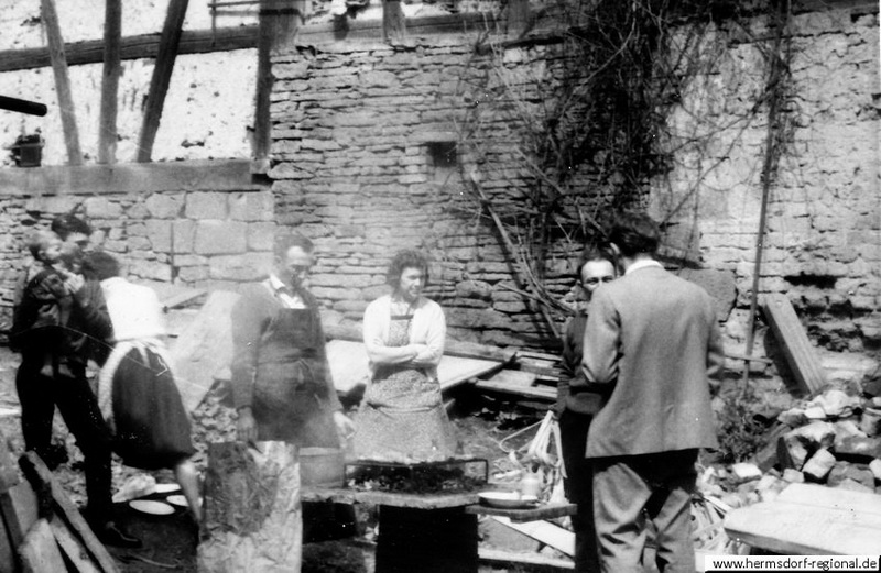 1964 - Abbruch einer Alten Scheune auf dem Hof Herling.