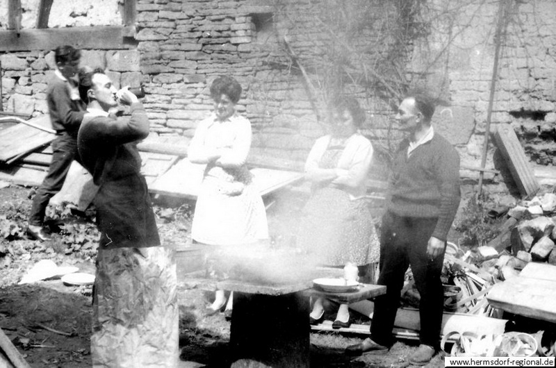 1964 - Abbruch einer Alten Scheune auf dem Hof Herling.