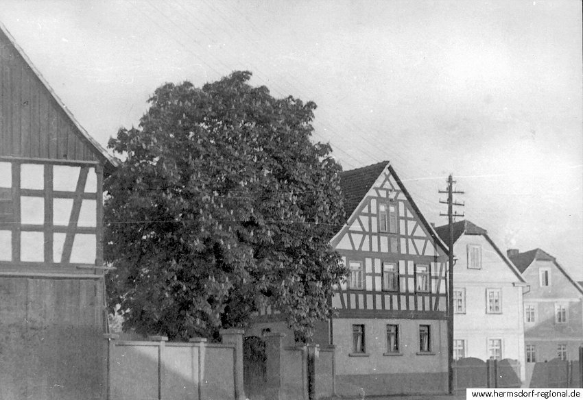 Straße vor dem Grundstück 1928