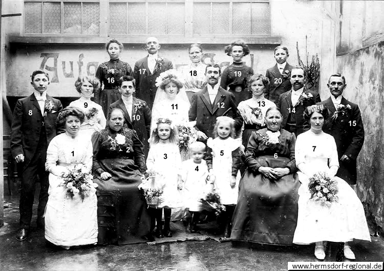 1911 - Hochzeit von Hochzeit Else Pretzsch und Albin Trinks 