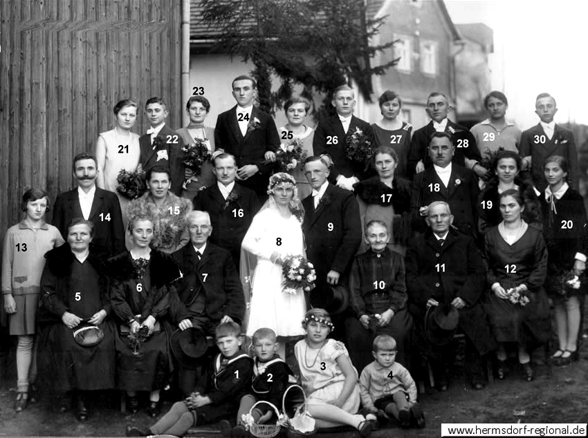 19.11.1929 - Hochzeit von Clara geborene Schröter & Hugo Schröter 