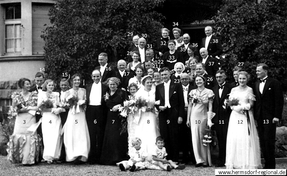 04.07.1936 Hochzeit der älteren Tochter der Familie Scheid 