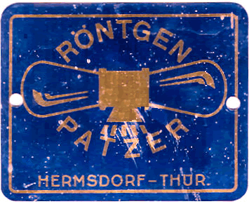 Herbert Patzer - Röntgengeräte Hermsdorf
