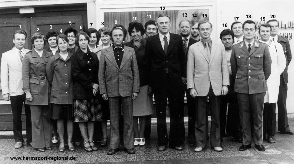 Kollegium der Erweiterten Oberschule (EOS) 1977