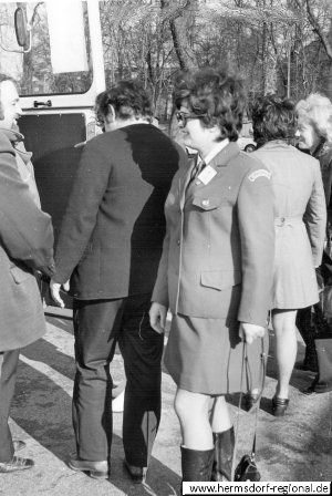 Schuljahr 1974 / 75 - Besuch aus der Partnerschule Tachov wird verabschiedet