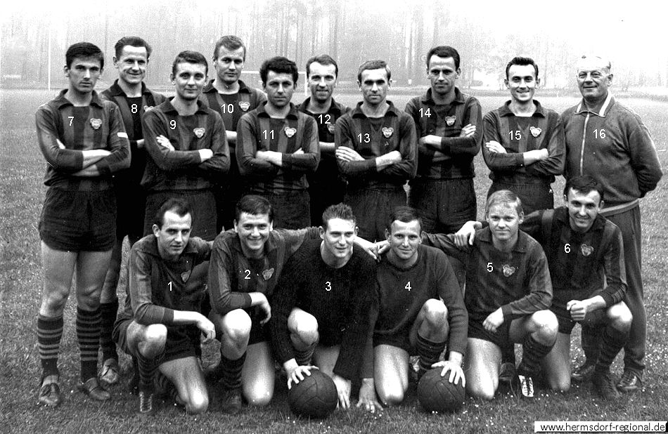 1. Fußballmannschaft der BSG Motor Hermsdorf 1967 / 68 