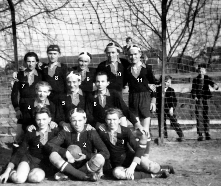 Hermsdorfer Handballer im März 1950 