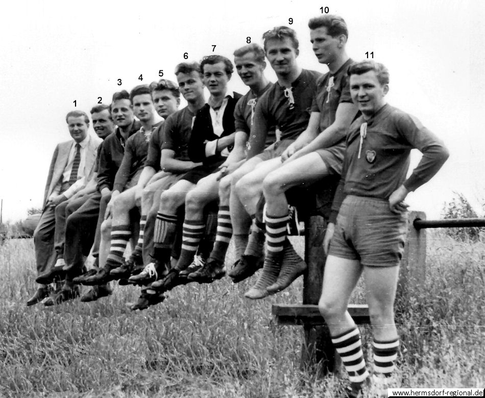 BSG "Motor Hermsdorf, Sektion Handball - 1. Männermannschaft 1957 in Merseburg (Foto 2) 