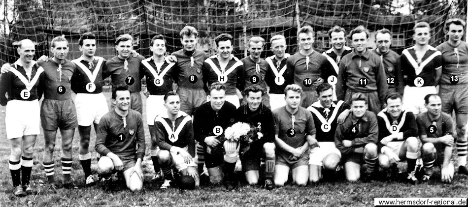 1957 - Handballvergleich zwischen dem "AdH Siegen-Weidenau" und der" I. Mannschaft Hermsdorf" 
