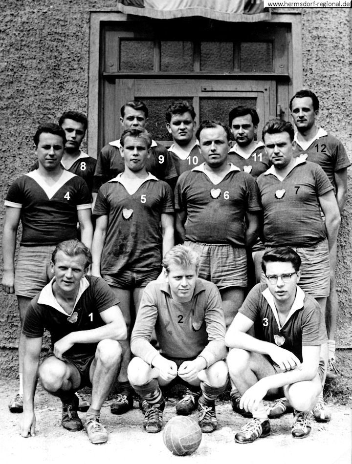 BSG „Motor Hermsdorf“, Sektion Handball - 1968 - 1. Mannschaft nach einem Spiel in Tautenhain