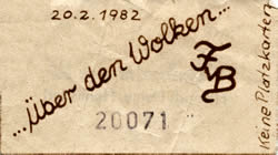 1982 Eintrittskarte